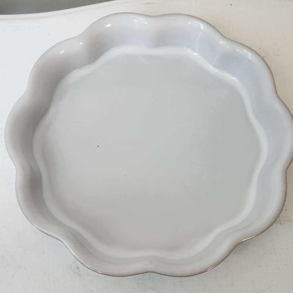 Denby Colonial Blue 8" Fluted Flan/Pie Dish *Not Mint